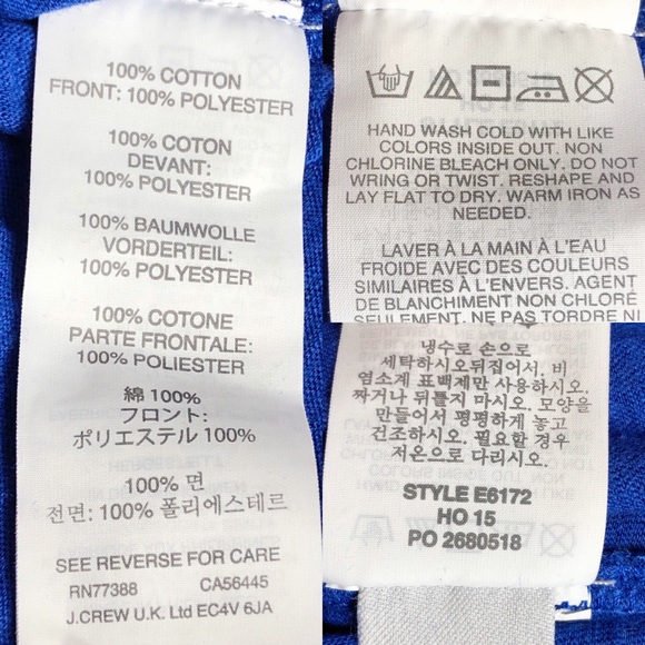 J.Crew | Blue Long Sleeve Scoop Neck Top Size XXS - Picture 11 of 12